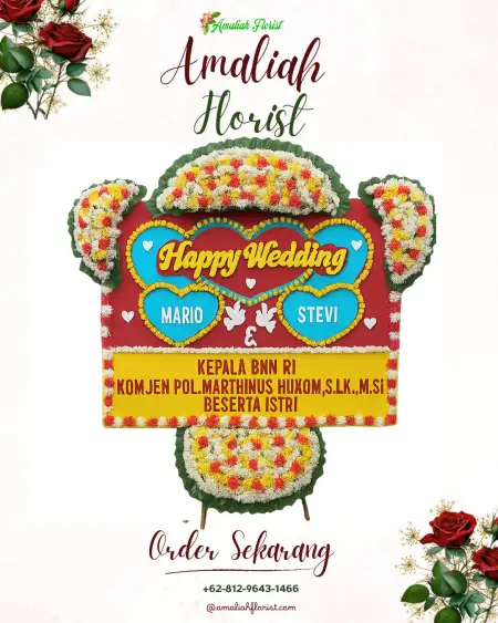 Papan Bunga Pernikahan Bapangsari
